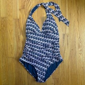 Boden Levanzo One Piece Swim Suit Flamingos 10